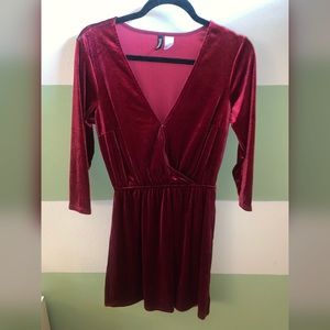 Red velvet dress